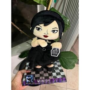 Wednesday Addams Family Dancing Plush Doll By Just Play With Music 12.5" Toy